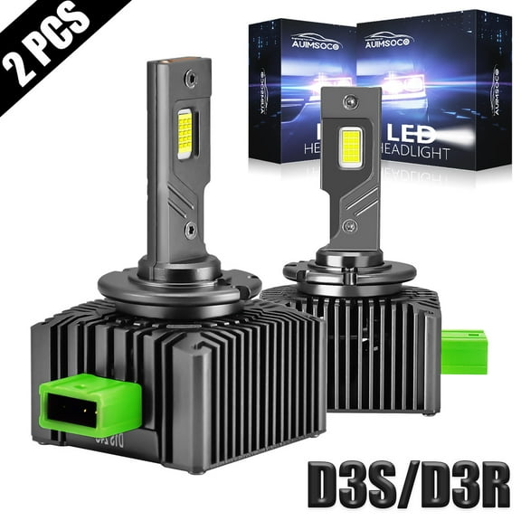 AUIMSOCO Led Headlight Bulb D3S D3R High Low Beam Hid Xenon Conversion Kit White Plug-N-Play No Hyper Flash