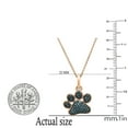 thumbnail image 2 of Dazzlingrock Collection Round Blue Diamond Dog Paw Print Pendant for Women with 18 Inch Gold Chain (0.35 ctw, Color Blue, Clarity I2-I3) in 18K Rose Gold, 2 of 3
