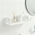 thumbnail image 5 of Fufafayo under $5 Elephant Wall Shelf, Elephant Storage Shelf, No Punch Wall Mount Shelf, Mini Storage Rack Organizer, Corner Shelf for Kitchen Study Bathroom Bedroom, Decorative Floating Shelf, 5 of 6