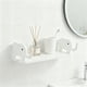 thumbnail image 5 of Estante de Pared con Forma de Elefante, Organizador Mini de Plástico sin Taladro, Gris o Blanco, 29x15x12cm para Cocina Baño Dormitorio Estudio, 5 of 6