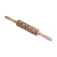 thumbnail image 2 of jifeng Christmas Embossed Wooden Rolling Pin Embossing Rolling Pin Kitchen Utensil Tool Style C, 2 of 9