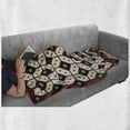 thumbnail image 6 of Ethnic Soft Flannel Fleece Throw Blanket, Javanese Batik Pattern Rhombus Mosaic with Dots Traditional Yogyakarta, Cozy Plush for Indoor and Outdoor Use, 60" x 80", Ruby Cream and Black, by Ambesonne, 6 of 6