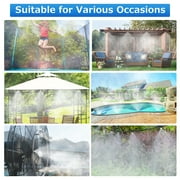 BSHAPPLUS Misting Cooling System,50Ft Misting Line,Misters System for Outdoor Patio Garden Greenhouse Pasture with 12 T-Joints & Brass Nozzles & Adapter Convert