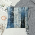 thumbnail image 2 of HENGT  Blue and Grey Throw Pillow Cover, Abstract Art Gallery Modern Decorative Cushion Cover for Bedroom Sofa Living Room(Blue and Grey), 2 of 5