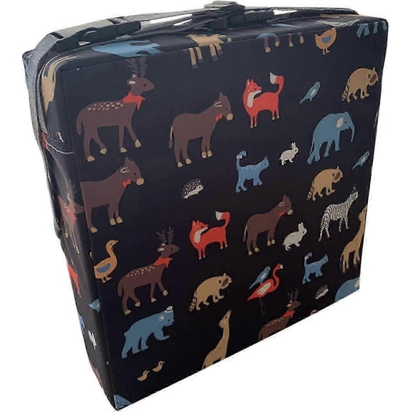 Toddler High Chair Booster Seat Cushion for Dining Double Straps Washable Portable Thick Chair Increasing Cushion for Baby Kids 26s