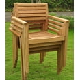 thumbnail image 2 of Qty 4 - Montana Stacking Arm / Captain Dining Chair Outdoor Patio Grade-A Teak Wood WholesaleTeak #WMDCARMT4, 2 of 3