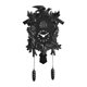 thumbnail image 1 of Reloj de pared contemporáneo con sonido de cuco, de plástico resistente, ideal para el dormitorio. Negro, 1 of 9