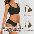 thumbnail image 2 of Plus Size Full Coverage Wireless Supportive Back Fat Smoothing Wirefree Bras for Large Breasted Women (Nude,3XL), 2 of 4