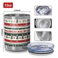 thumbnail image 3 of 12oz Tumblers Red Christmas Deer and Tree Pattern Vacuum Insulated Stainless Steel Travel Tumbler Cups Mug with Lid and Straw for Beer,Coffee,Beverages with Cleaning Brush for Cold & Hot Drinks, 3 of 5