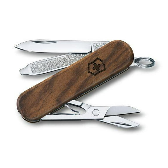 BRAND NEW Bulova Victorinox Swiss Army Classic SD Multi-Tool, Walnut Wood, 2.3" Closed - 0.6221.63-X1