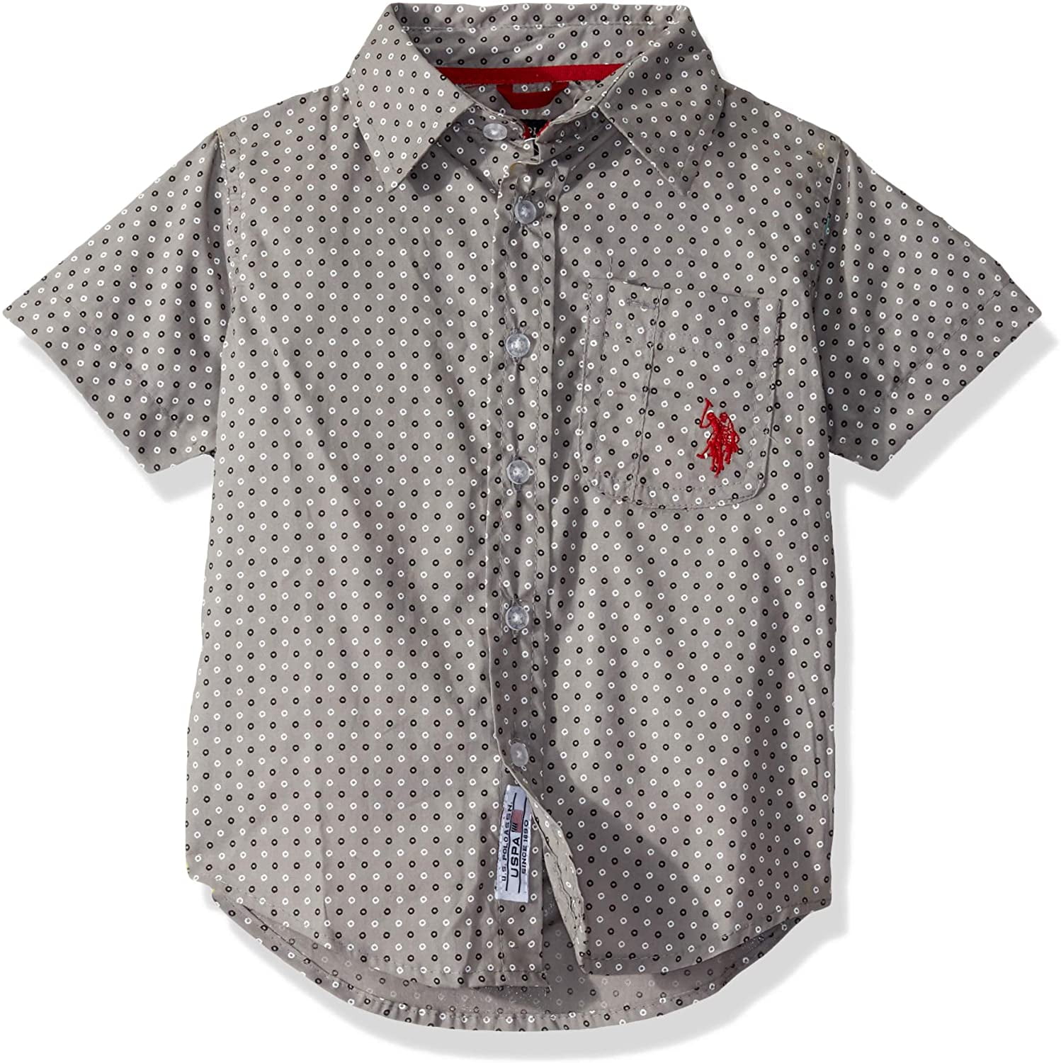 boys black short sleeve dress shirt