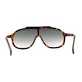 thumbnail image 2 of Iconic 80s Oversize Shield Racer Sport Plastic Sunglasses Tortoise Green, 2 of 4