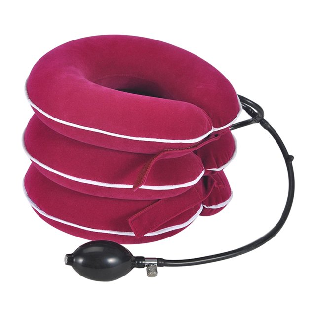 Dispositivo de Del Cuello Cervical Ortesis en El Hogar Alineación de La Vertebral - rojo Sunnimix Dispositivo de tracción del cuello
