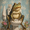 Funny Toilet Frog, variant on Qisvanset Money Crown Woman Fashion Poster Canvas Print 15.75x11.81 Inches