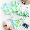 thumbnail image 3 of Babysbule Swimsuits for Women Clearance Women's Bikini Print Set Swimsuit Three Piece Filled Bra Swimwear Beachwear, 3 of 6