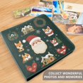 thumbnail image 4 of FORMRS 3 Ring Photo Album 4"x6" Self Adhesive Large Capacity PU Leather Cover, Green Christmas, 4 of 8