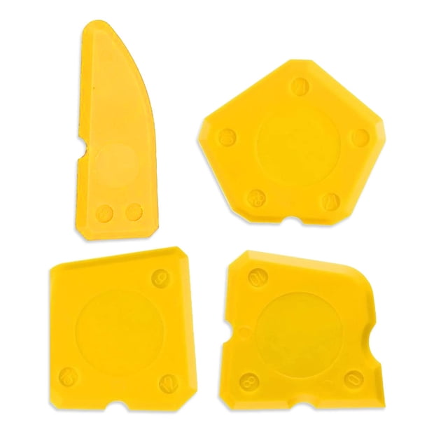 Eigraketly 4 Uds removedores de sellador esparcidor de cemento de vidrio raspador de silicona lavable de mano Kit de pala multiángulo multifuncional para Artesanía Rojo Eigraketly TO008331-03B