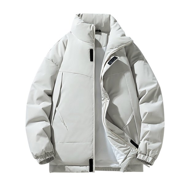 Puntoco Chaquetas Informales Con Capucha Y Manga Larga Con Bolsillos Y Cremallera De Color Sólido Para Hombre