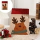 thumbnail image 4 of Adornos navideños, bolsas de tela con cordón grandes navideñas, bolsas de regalo con diseño de Papá Noel, muñeco de nieve, alces, dulces y bocadillos., 4 of 6