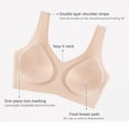 thumbnail image 4 of Valcatch Women Seamless Bra V-neck Fixed Cup Thin Underwear Wireless Comfort Vest Style Bra, 4 of 6