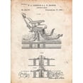 thumbnail image 2 of Borders, Cole 15x18 Black Ornate Wood Framed with Double Matting Museum Art Print Titled - PP510-Vintage Parchment Dentist Chair Patent Poster, 2 of 4