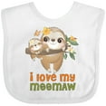 thumbnail image 3 of Inktastic Sloth I Love My Meemaw Boys or Girls Baby Bib, 3 of 4