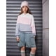 thumbnail image 2 of Sudadera con capucha Arshiner para niñas en bloque de color rosa neón tallas 10-11 años, 2 of 9