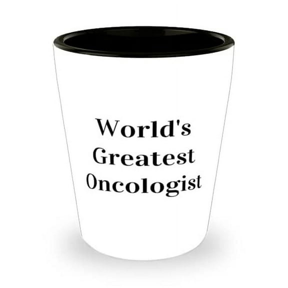 Funny Oncologist Gifts, World's Greatest Oncologist, Funny Holiday Shot Glass From Coworkers