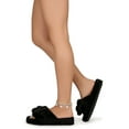 thumbnail image 6 of Mata Faux Fur Bow Vamp Slide Sandal 20391, 6 of 6