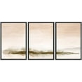 thumbnail image 2 of PixonSign Framed Wall Art Set Watercolor Island Mountain Lake Landscape Nature Wilderness Abstract Modern Art Print Decoration Scenic Rustic for Living Room, Bedroom, Office - 24"x36"x3 Black, 2 of 5