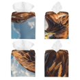 thumbnail image 2 of Yiaed Blue Sky White Cloud Eagle Print Tissue Box Cover, PU Leather Decorative Organizer for Tabletop, Bathroom, Car, Office Creative Decorative, 2 of 7