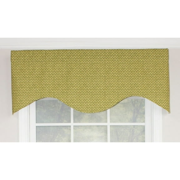 RLF Home Cabana Cornice 100% Cotton with Fully Lined 3" Rod Pocket Valnance for Windows 50" x 17" Sage
