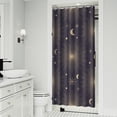 thumbnail image 2 of Gothic Shower Curtain - Dark Celestial Moon & Star Print, Mystical Cosmic Theme Bath Decor, Waterproof Polyester, 36"Wx72"L, Goth Aesthetic Gift, 2 of 5