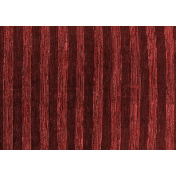 Ahgly Company Indoor Rectangle Abstract Red Modern Area Rugs, 6' x 9'