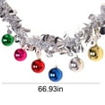 thumbnail image 3 of Nkmbld Christmas Decoration Rattan Flower Ribbon, Christmas Tinsel Garland Decor Glitter Metallic Xmas Tree Twist Garland for Wedding Birthday Party Decor, Silver, 3 of 8