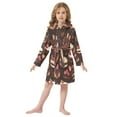 thumbnail image 6 of FORMRS Niños Bathrobe Unisex Hooded Robe Soft Plush Pajamas Sleepwear, Size 2-3T, Sweet Cakes, 6 of 7