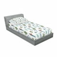 thumbnail image 3 of Ambesonne Flower Fitted Sheet & Pillow Sham Set, Desert Hot Mexican South, Full, Blue and Green, 3 of 3