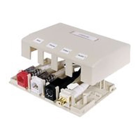 Hubbell Infin-e-Station Surface Mount Box - Surface mount box - white - 4 ports price history on PriceWatchPro