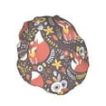 thumbnail image 2 of Kdxio Foxes Print Shower Cap for Women,Elastic and Reusable,Double Waterproof Layers Bathing Hat, 2 of 9