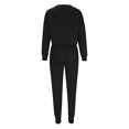 thumbnail image 4 of Usmixi 2 Piece Outfits for Women Womens Elastic Waist Drawstring Jogger Pant Lounge Set Long Sleeve Pullover Tops 2 Piece Outfits Set Casual Solid Sports Sweatsuits Set with Pocket Holiday Deals, 4 of 5