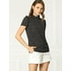 thumbnail image 4 of INSPIRE CHIC Blusa Tops De Lunares Volante Fruncido Manga Corta Cuello Alto Para Mujeres Negro XS, 4 of 6