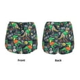 thumbnail image 4 of Disketp Dinosaur Plays Soccer Print Women's Shorts Workout Shorts for Athletic Gym Running Shorts with Phone Pockets X-Large, 4 of 8
