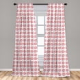 thumbnail image 4 of Ambesonne Animals Curtains, Cartoon Face of Pigs Art, Pair of 28"x84", White Blush Burnt Sienna, 4 of 4