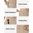 thumbnail image 6 of Weilanxin Men's Shorts Golf 9" Casual Elastic Waist Quick Dry Flat Front Travel Hiking Cargo Shorts, 6 of 11