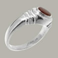 thumbnail image 3 of LBG British Made Spectacular 925 Sterling Silver Natural Carnelian Unisex Engagement Ring - 33 size options - Size 10.5, 3 of 6