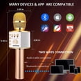 thumbnail image 3 of Wireless Bluetooth Karaoke Microphone,3-in-1 Portable Handheld Karaoke Mic Speaker Machine Birthday Home Party for Android/iPhone/PC or All Smartphone (Q37 Black), 3 of 7