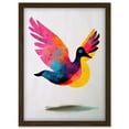 thumbnail image 1 of Flying Dove Minimalist Painting With Vibrant Colours Pink Yellow Blue Artwork Framed Wall Art Print A4, 1 of 4