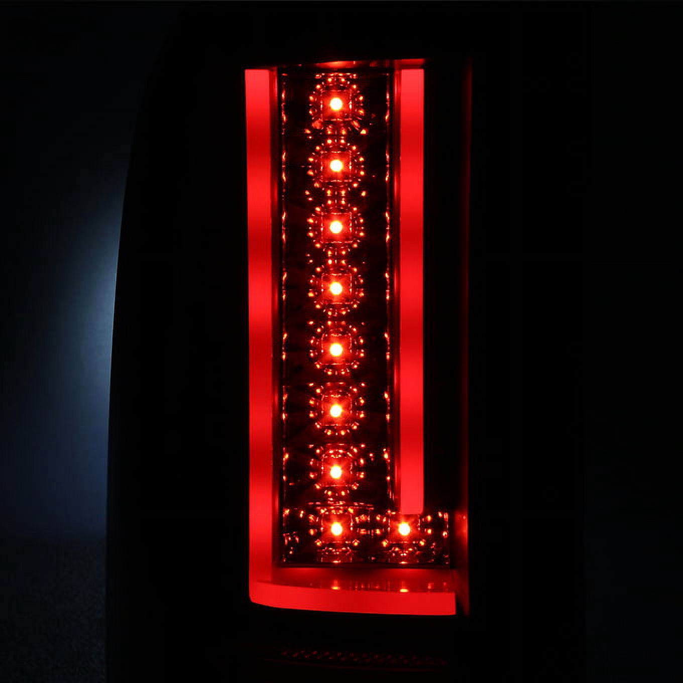 AKKON - For 2007-2014 Chevy Silverado 1500 2500HD 3500HD Left + Right Black Smoke LED Bar Tail Lights Lamps Pair
