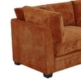 thumbnail image 5 of Christopher Knight Home 83.5" Modern 3-Seater Sofa with Flared Arms and Pillows, Chenille Upholstery, Caramel, 5 of 10