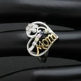 thumbnail image 4 of Mom Heart Ring Cz Gold Plated Engraved to Mom With Love Womens Ginger Lyne Collection, 4 of 6